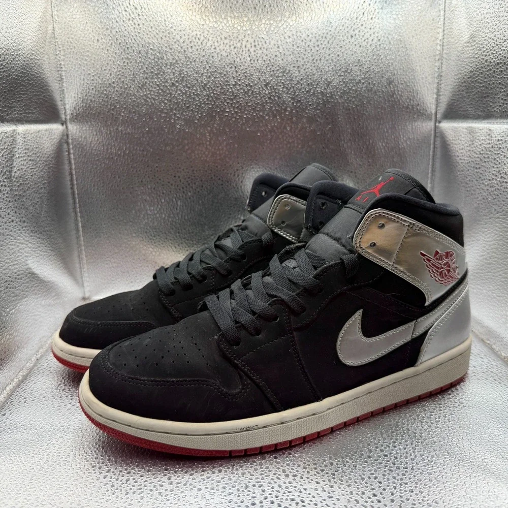 Size‎ 9.5 Jordan 1 Mid Johnny Kilroy Black/Silver/White Mens Sneakers 554724-057